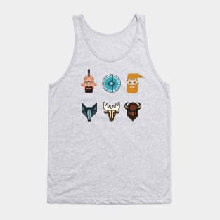 Viking Warriors With Animal Heads Tank Top